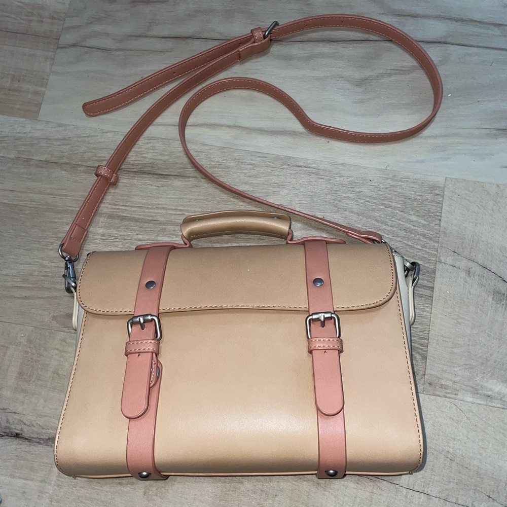 Pixie Mood tan crossbody satchel